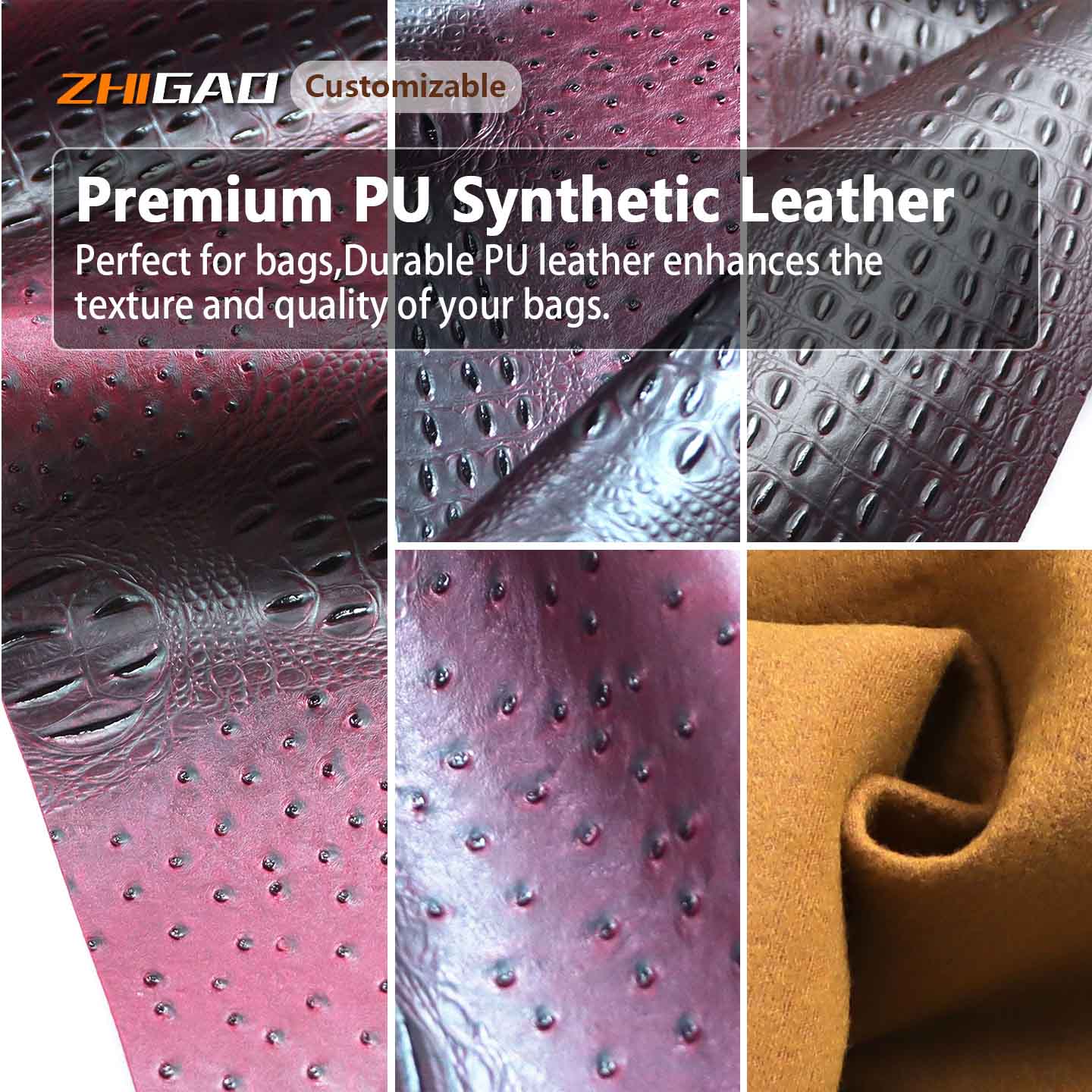 โรงงานหนัง Zhigao เปิดตัวหนัง PU ลายนกกระจอกเทศระดับพรีเมียมใหม่สำหรับการผลิตกระเป๋า โรงงานหนัง Zhigao เปิดตัวหนัง PU ลายนกกระจอกเทศระดับพรีเมียมใหม่สำหรับการผลิตกระเป๋า