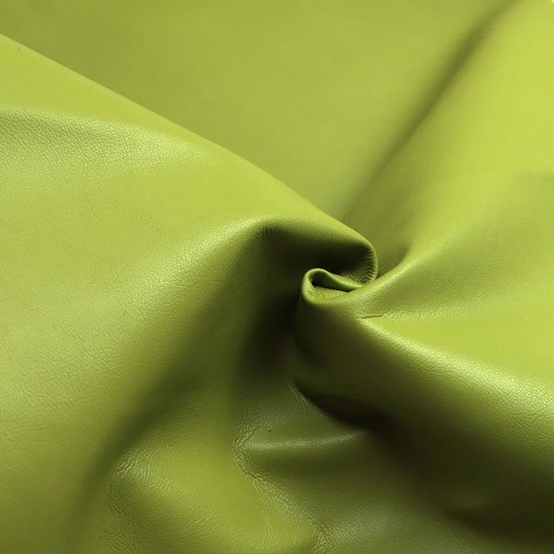 Suede Same Color Backing PU Faux Leather Clothing Fabric